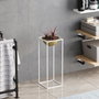 Aberto Design Maceta Decorativa GED-021-C Blanco y Dorado